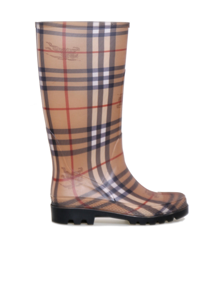 burberry haymarket rain boots