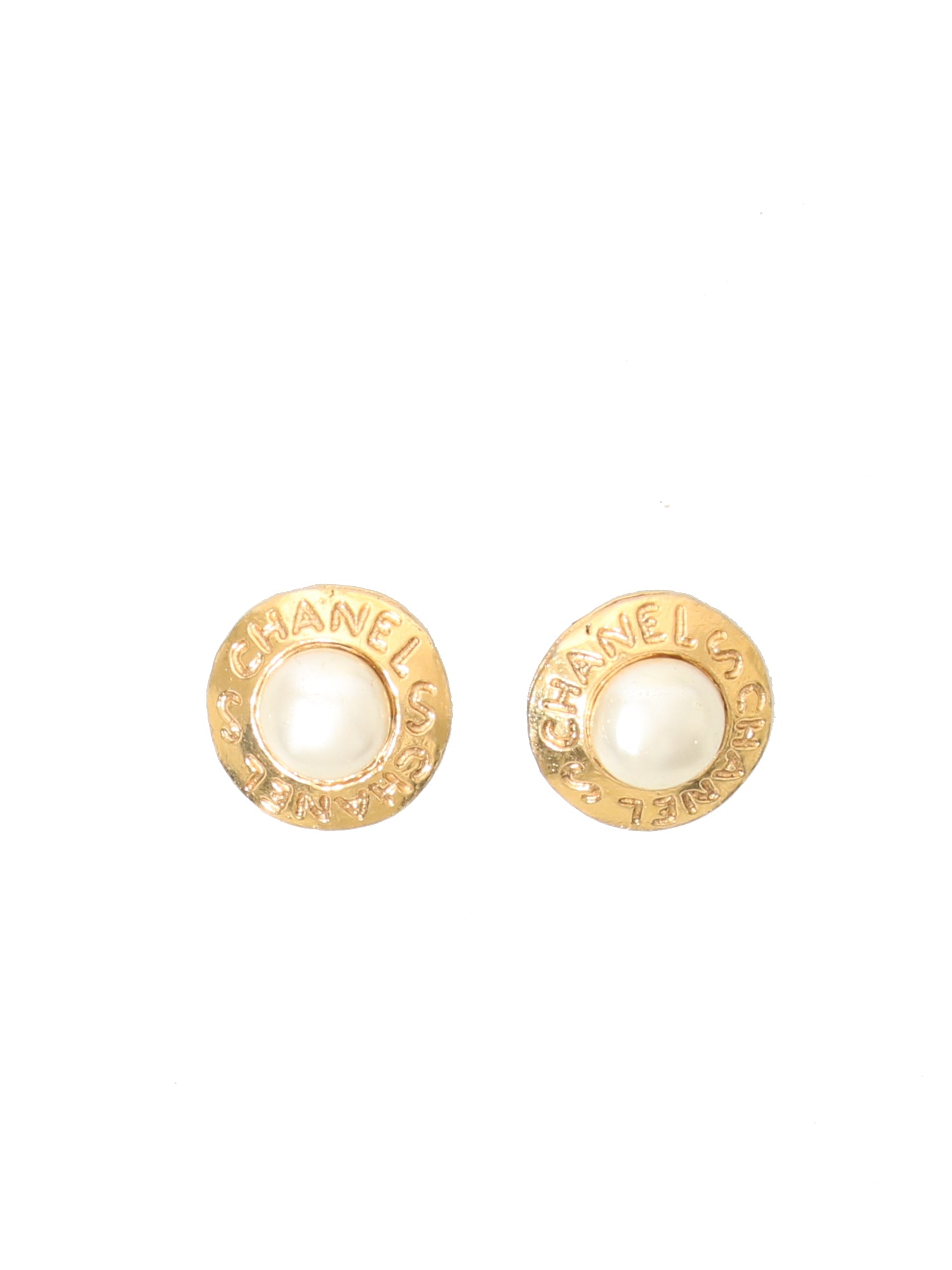 Chanel CC 1970s Pearl Earrings