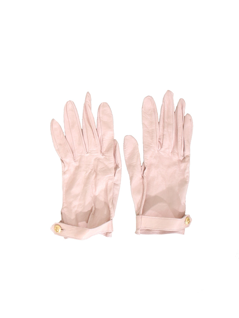 blush leather gloves