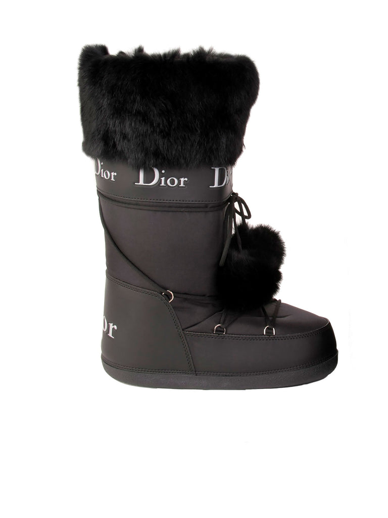 dior moon boots white