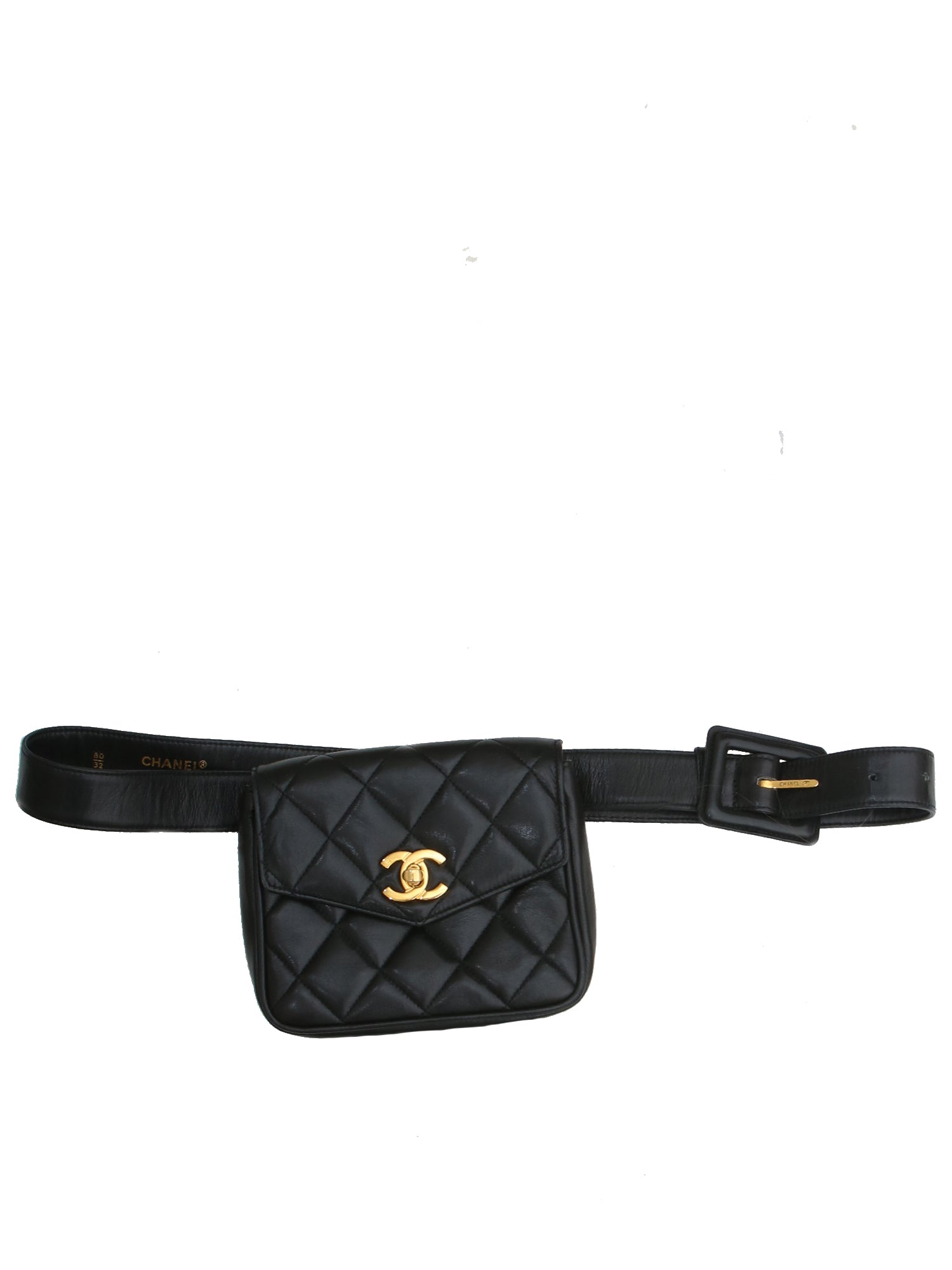 chanel belt bag black