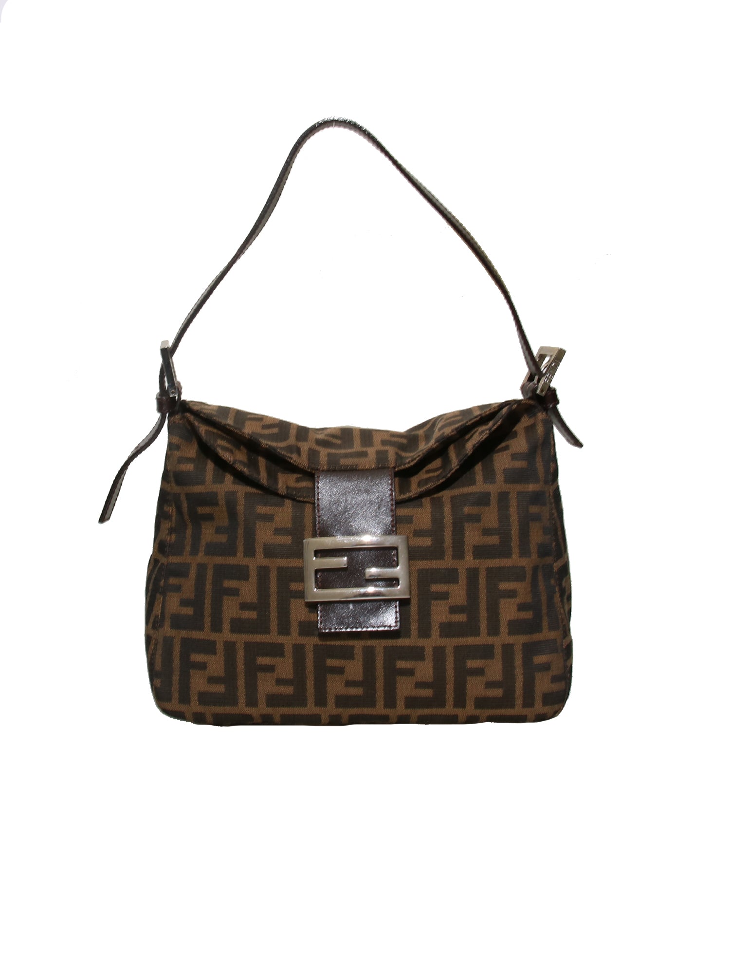 Pre-owned Fendi Leather Trimmed Zucca Shoulder Bag – Sabrina's Closet