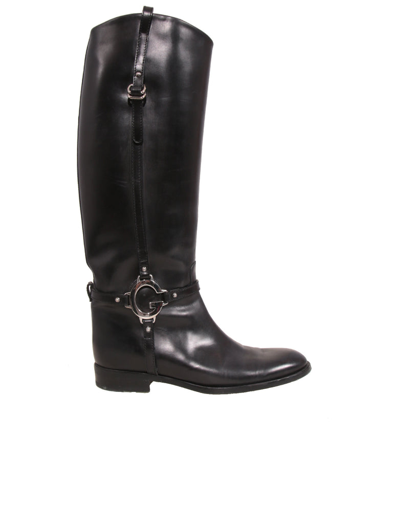 gucci leather riding boots