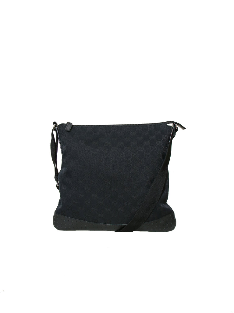 gucci messenger bag black canvas, OFF 