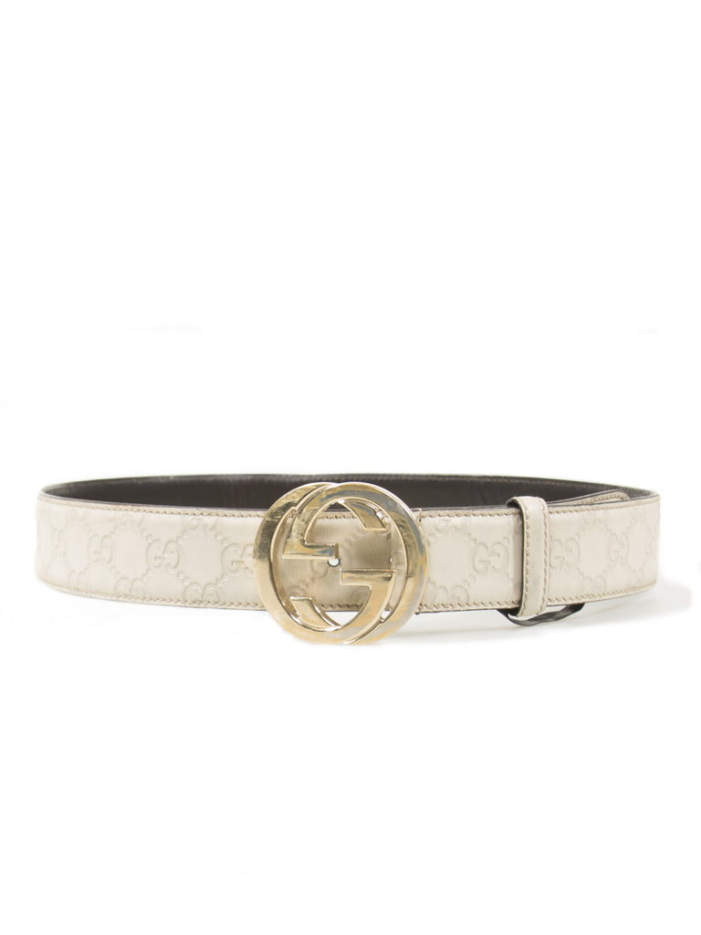 ivory gucci belt