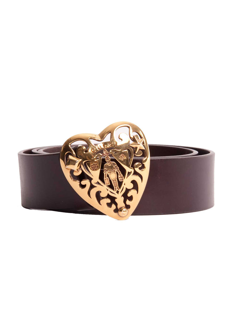 Shop Gucci Heart Logo Belt | Sabrina's 