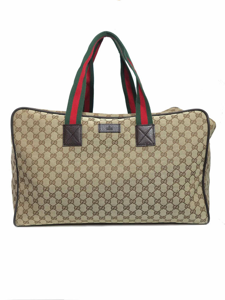 gucci canvas travel bag