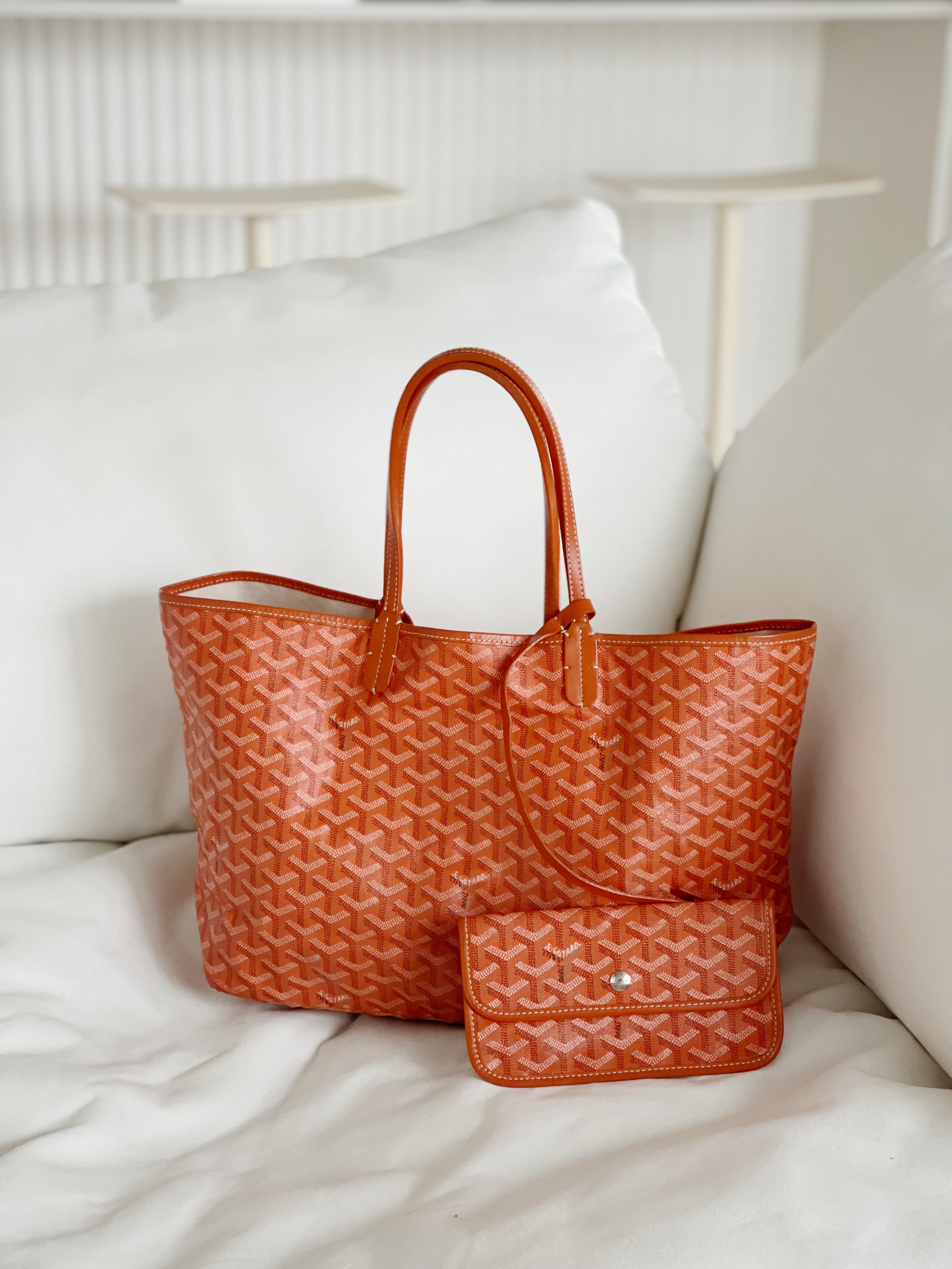 Pre-owned Goyard Goyardine St. Louis PM Tote with Pouch – Sabrina's Closet