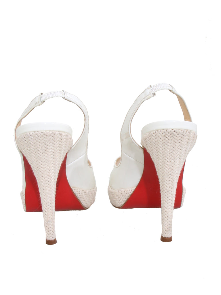 louboutin peep toe slingback