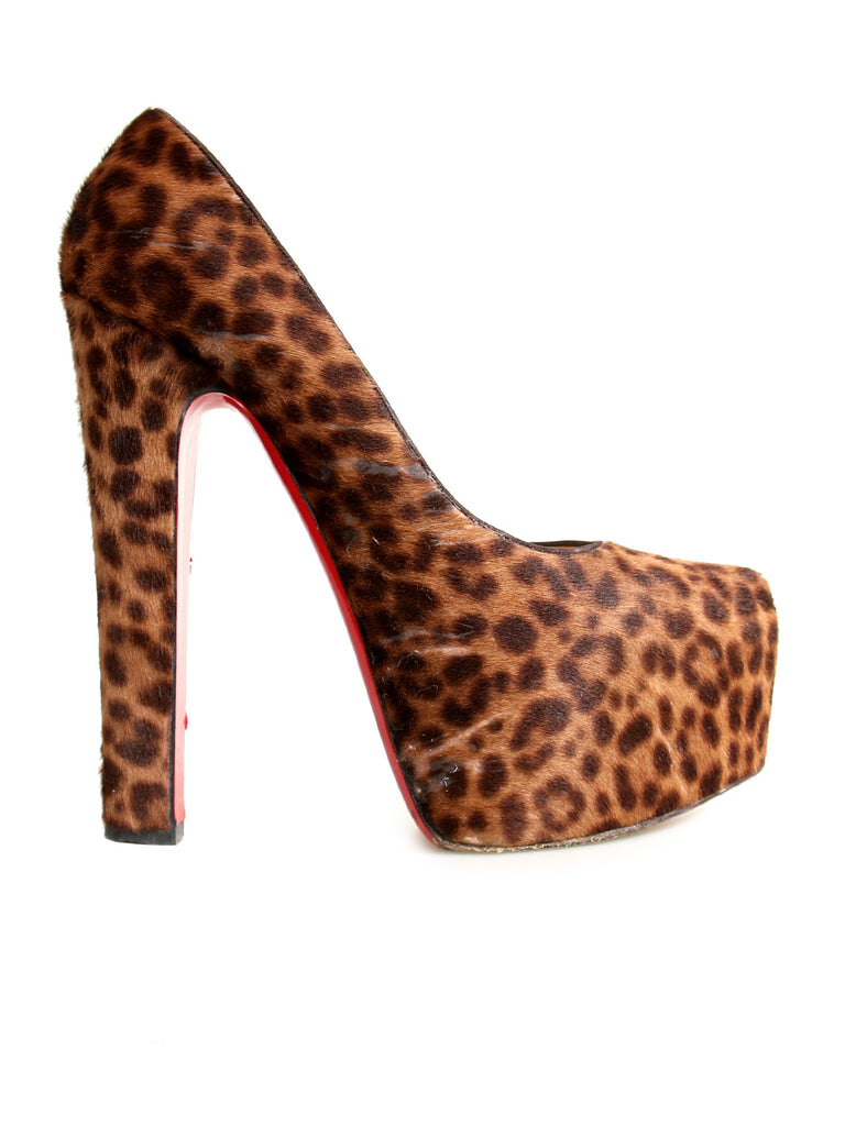 leopard platform pumps