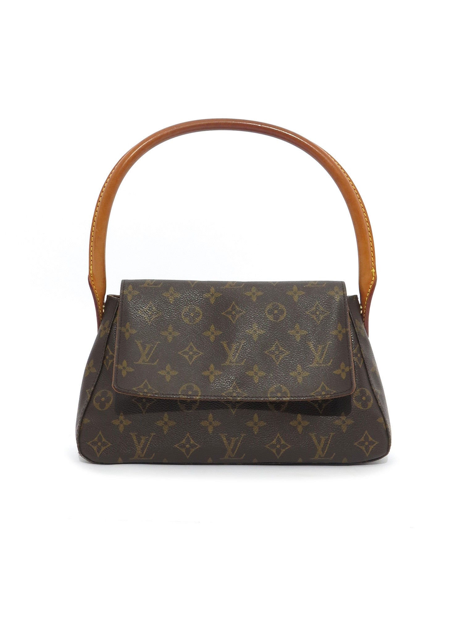 Louis Vuitton Looping Brown Canvas Shoulder Bag (Pre-Owned)