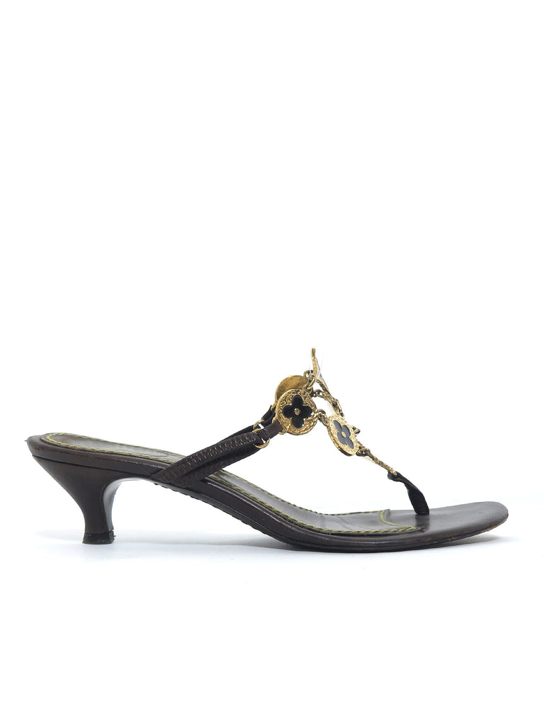 Pre-owned Louis Vuitton Coin Sandals – Sabrina&#39;s Closet