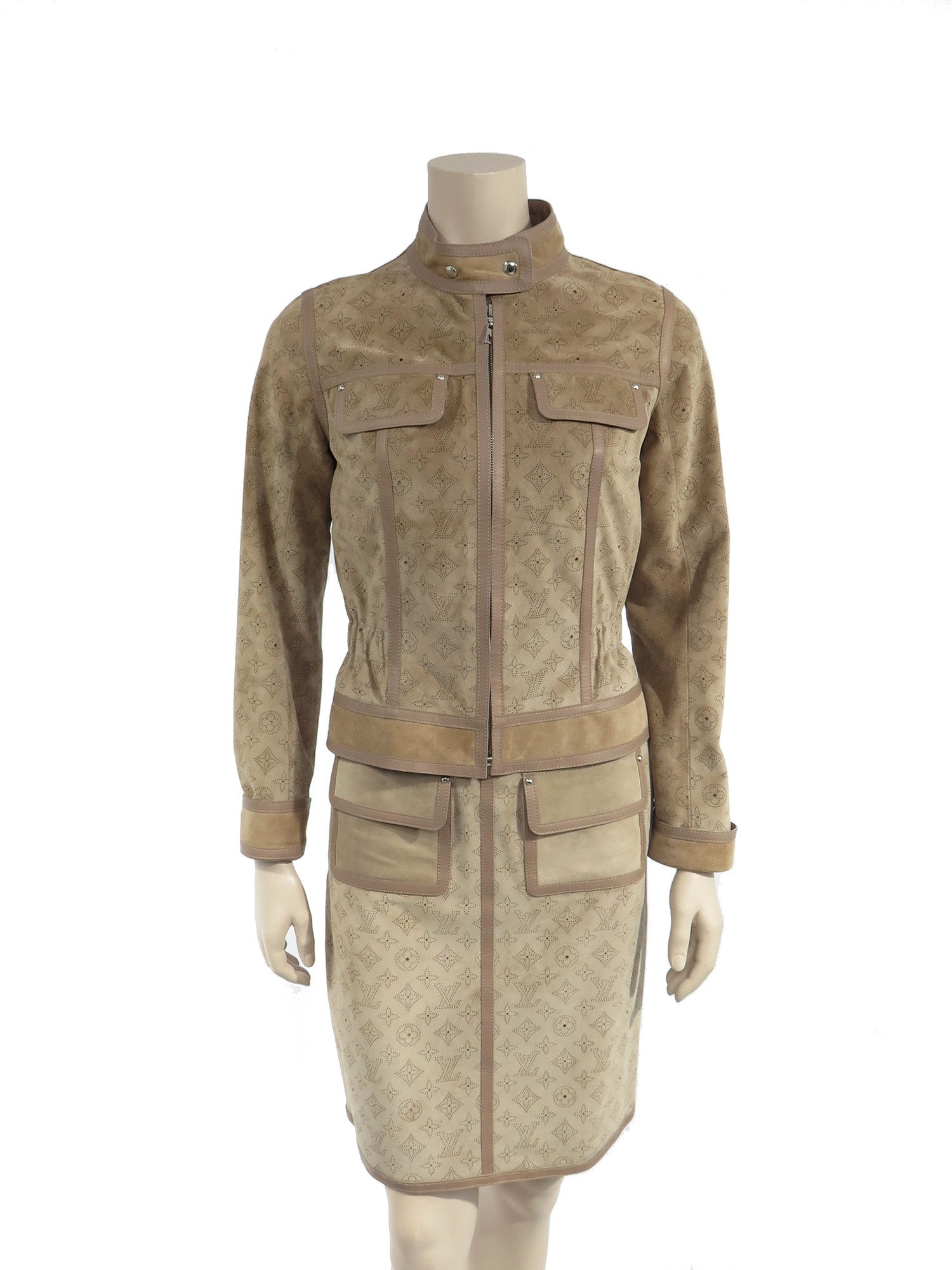 Pre-owned Louis Vuitton Suede Perforated Monogram Jacket – Sabrina's Closet