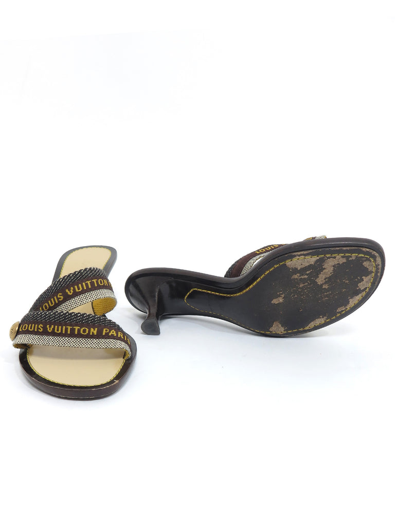 Pre-owned Louis Vuitton Canvas Slide Sandals – Sabrina's Closet