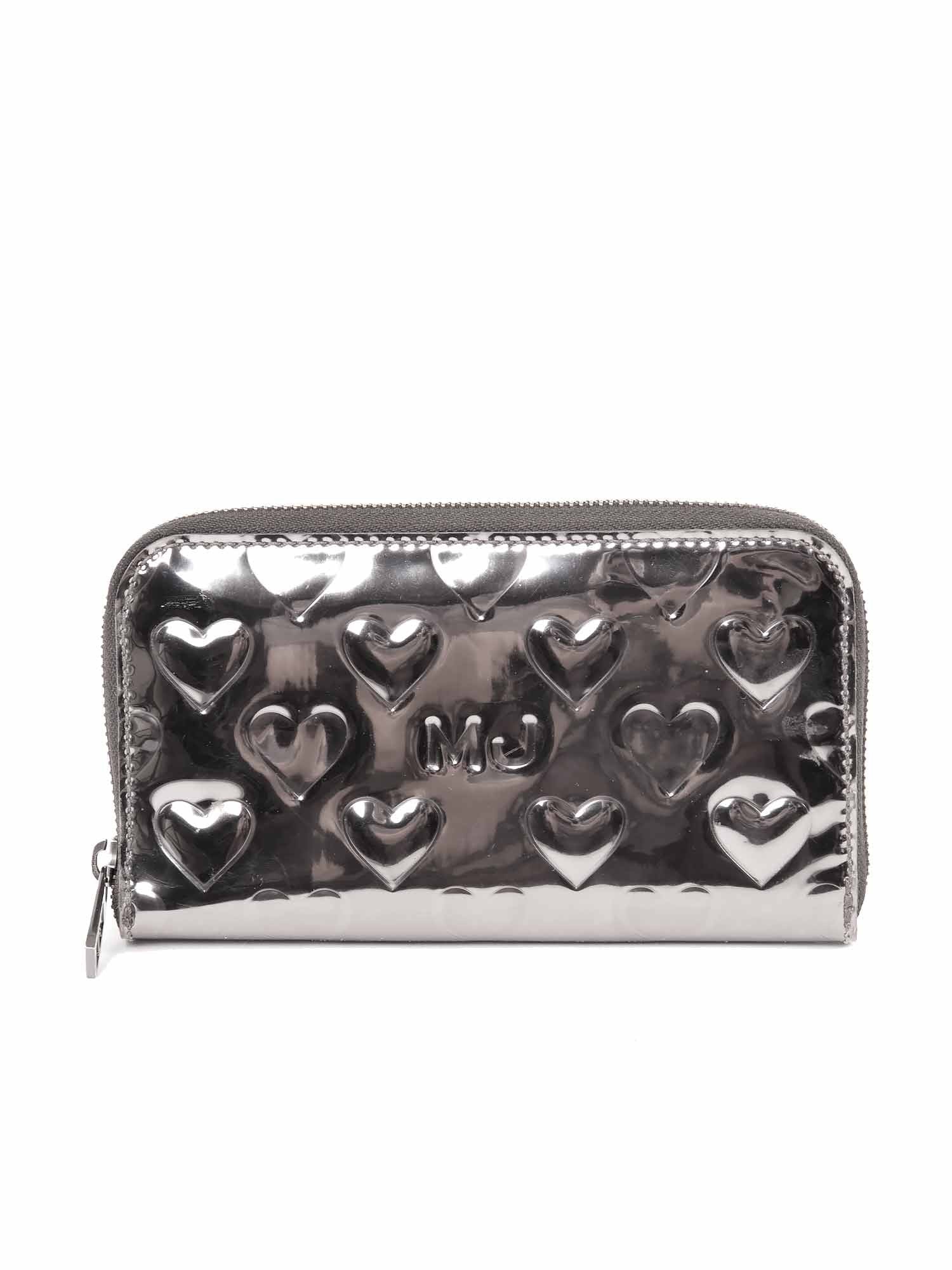 Pre-owned Marc by Marc Jacobs Mirror Heart Zip Around Wallet | Sabrina
