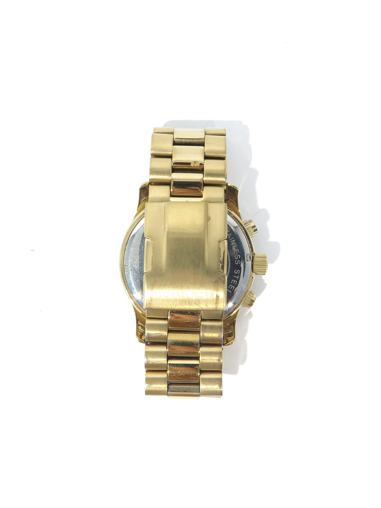 Pre-owned Michael Kors Runway Oversize Gold-Tone Watch – Sabrina's Closet