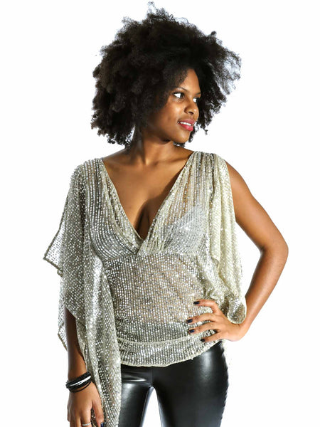 Naughty Draped Sequin Top (now on sale!)