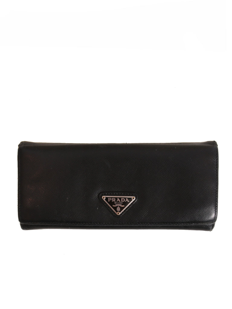 prada saffiano continental wallet