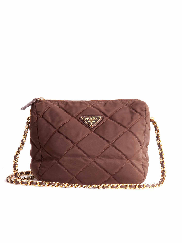 prada gold chain shoulder bag