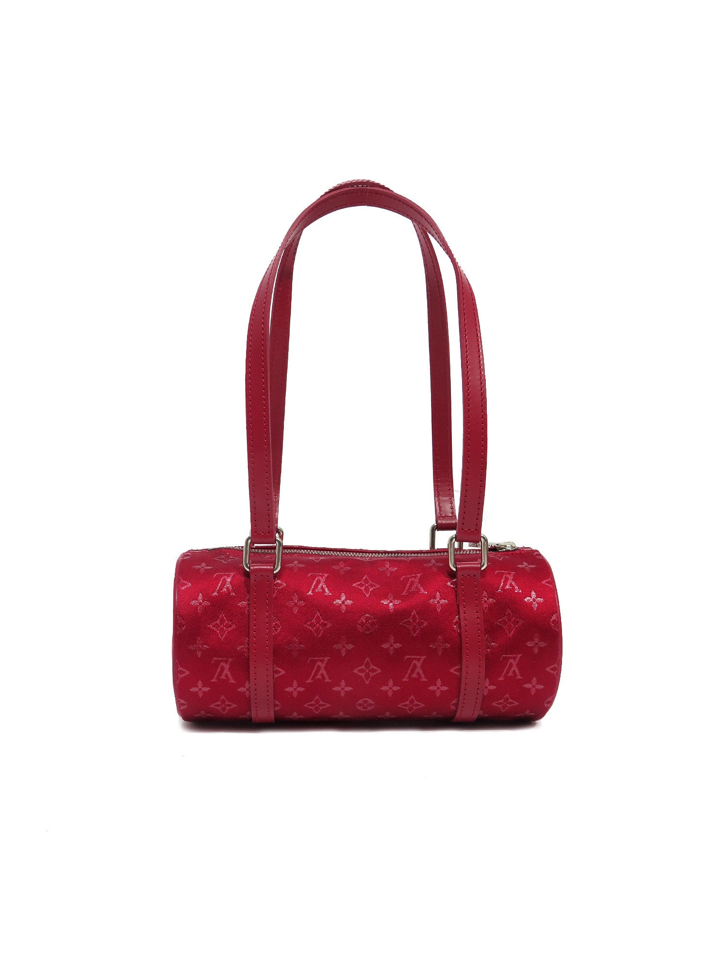 Louis Vuitton Red Mini Satin Monogram Boulogne Leather ref.291866 - Joli  Closet