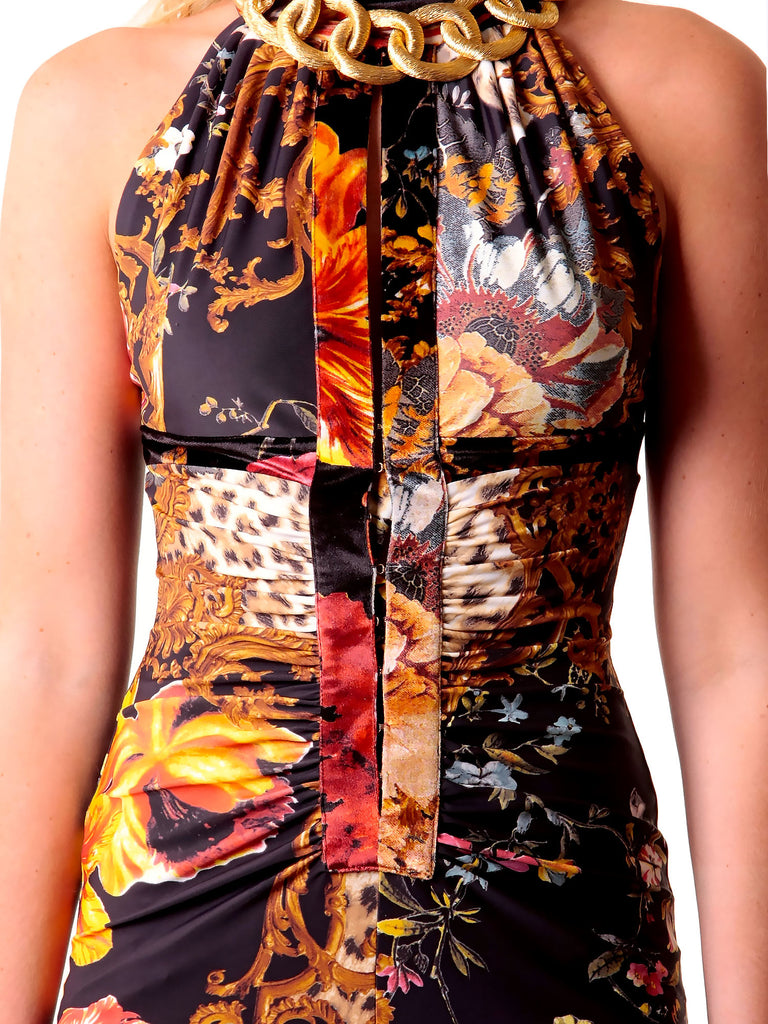 Pre-owned Roberto Cavalli Printed Stretch-Jersey Dress | Sabrina's Closet