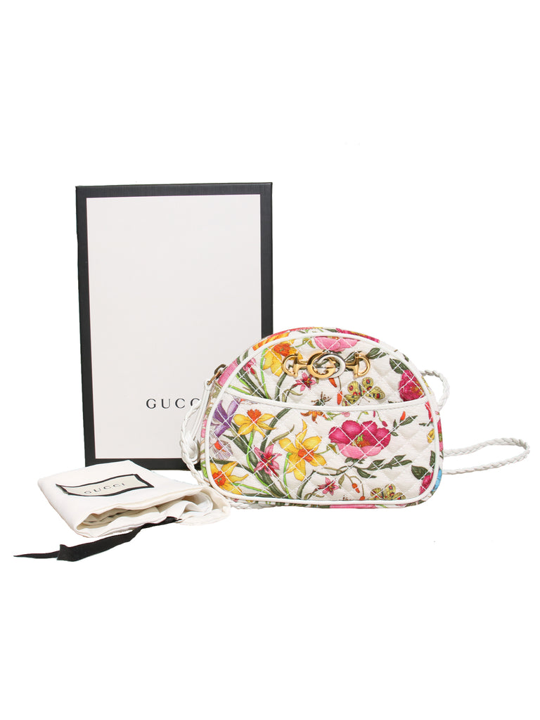 New Gucci Mini Trapuntata Quilted Floral Canvas Cross Body Bag – Sabrina's  Closet