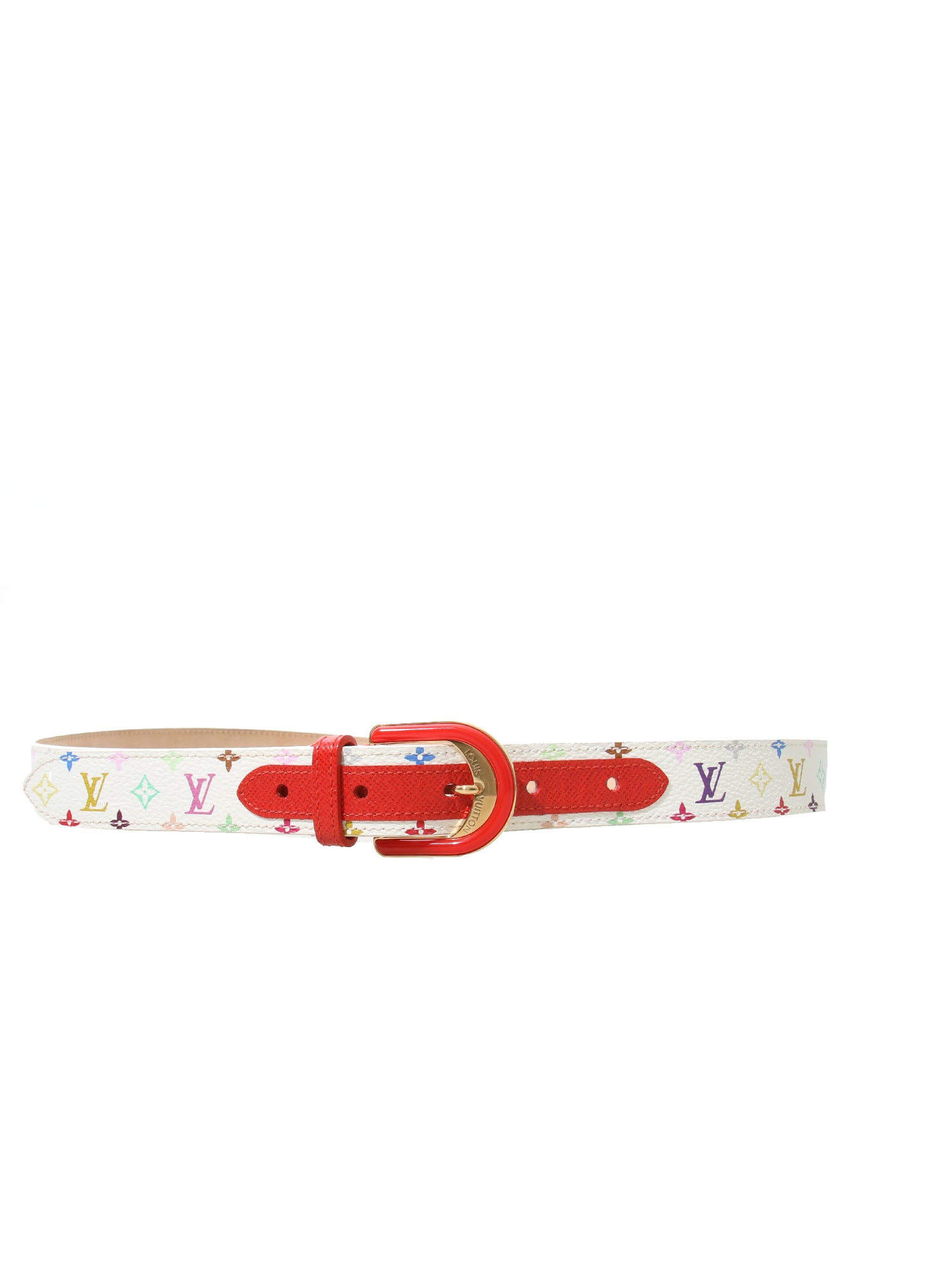 Pre-owned Louis Vuitton Leather Belt In Multicolour