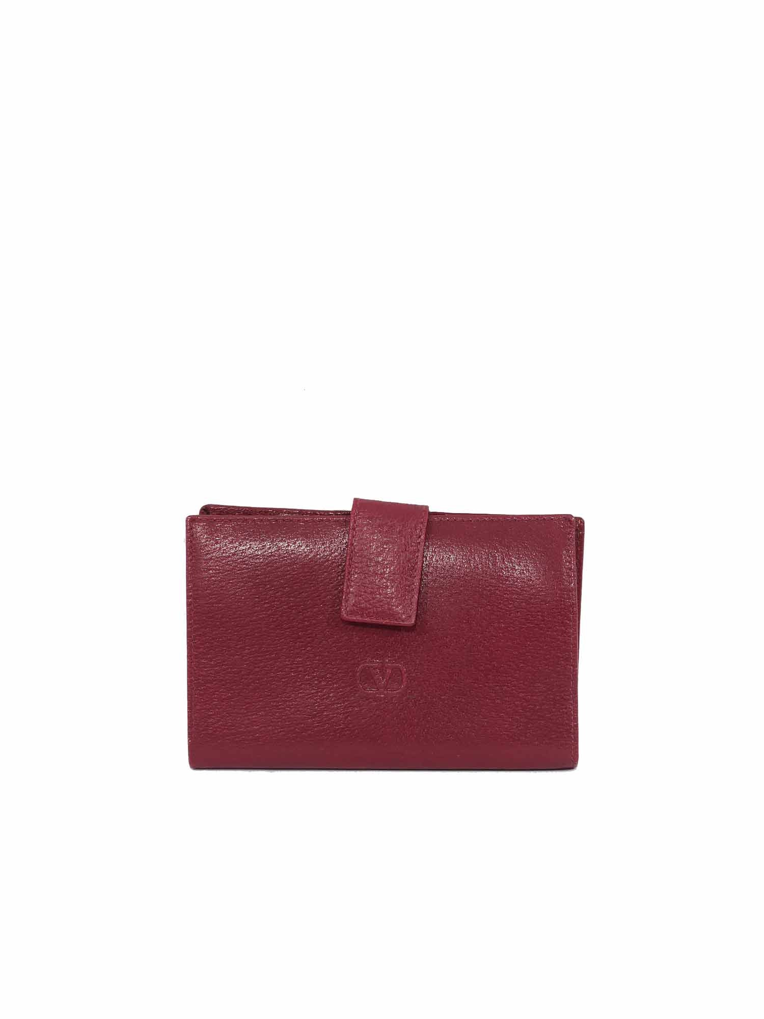 Pre-owned Valentino Leather Snap Wallet | Sabrina's Closet