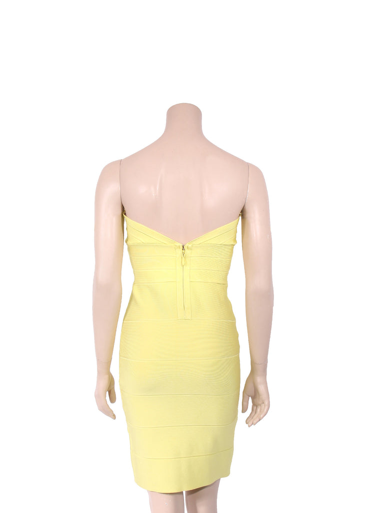 herve leger yellow dress