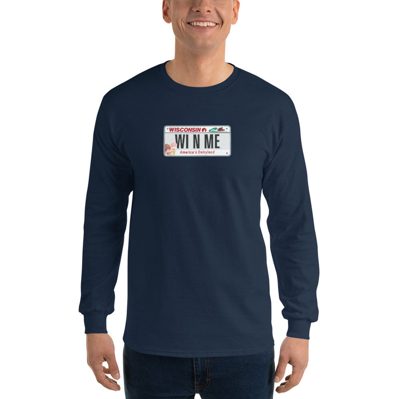 Men’s Long Sleeve Shirt - Wisconsin License Plate