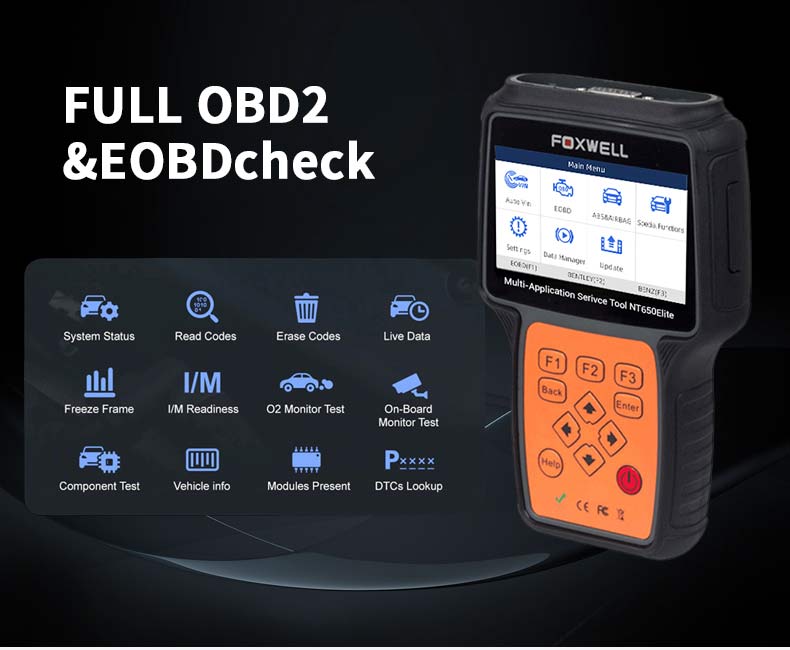 foxwell NT650 Elite spport FULL OBD2 &EOBD check