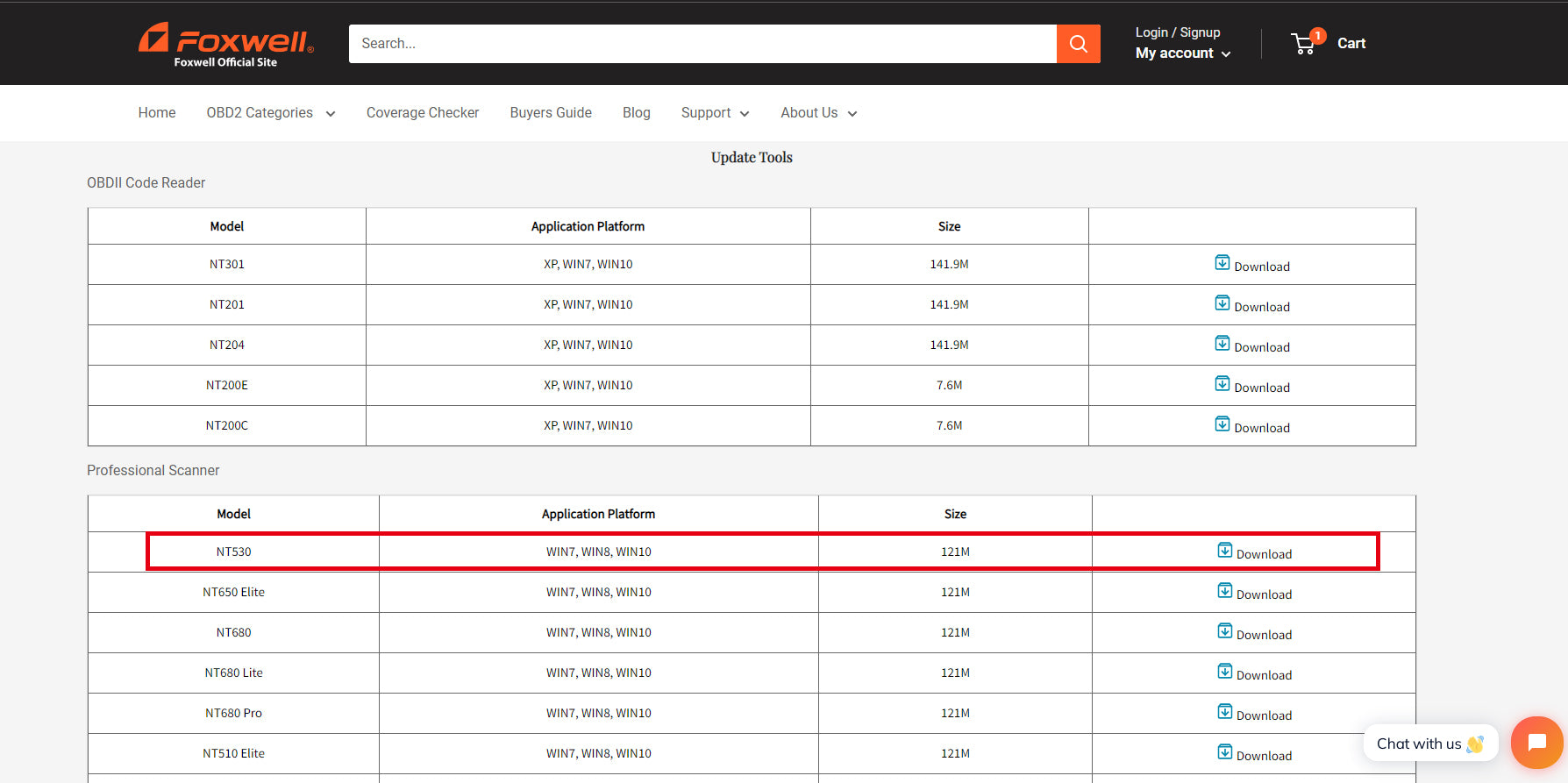 Download and Prepare the Update Tool for foxwell nt530