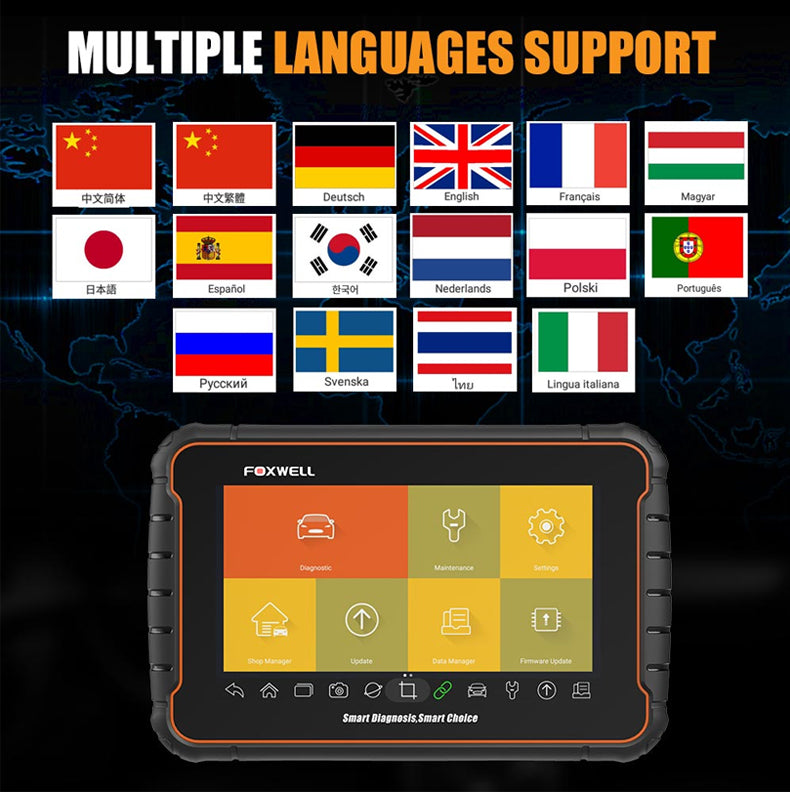 Foxwell GT60 Plus Support Languages