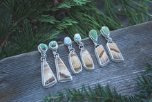 Load image into Gallery viewer, Kingman Turquoise + Picture Jasper Earrings #3
