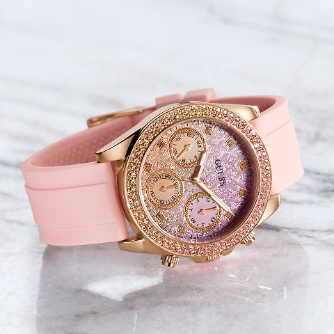 GUESS Watches Sparkling Pink Watch for Breast Health Awareness