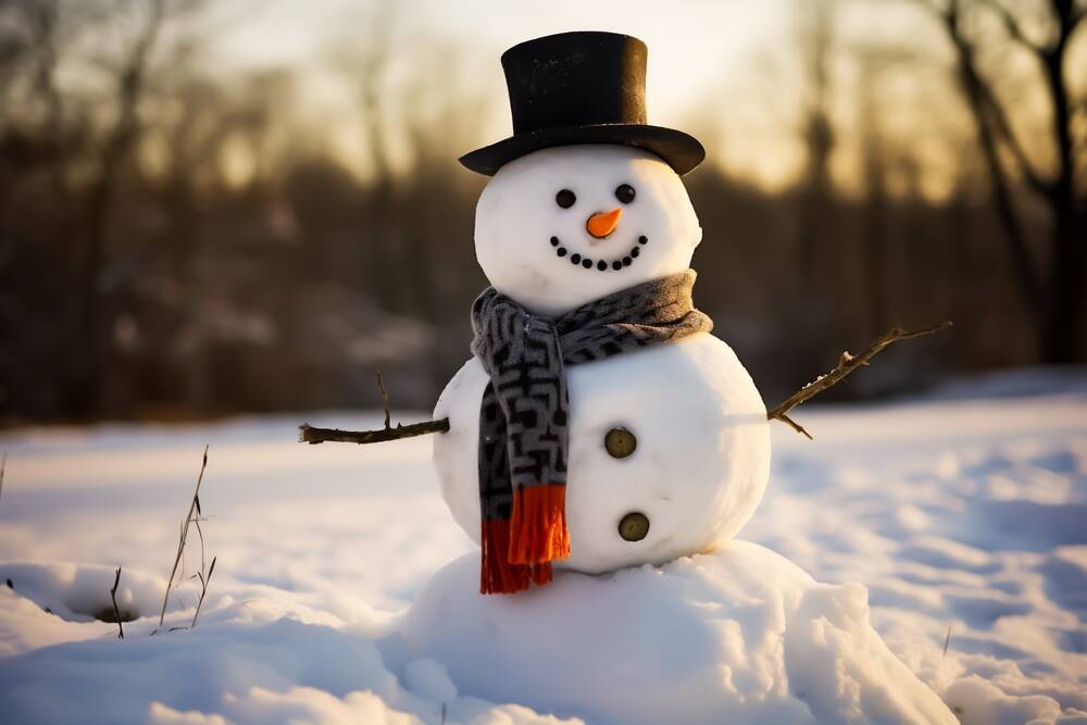Winter skin tips from a snowman
