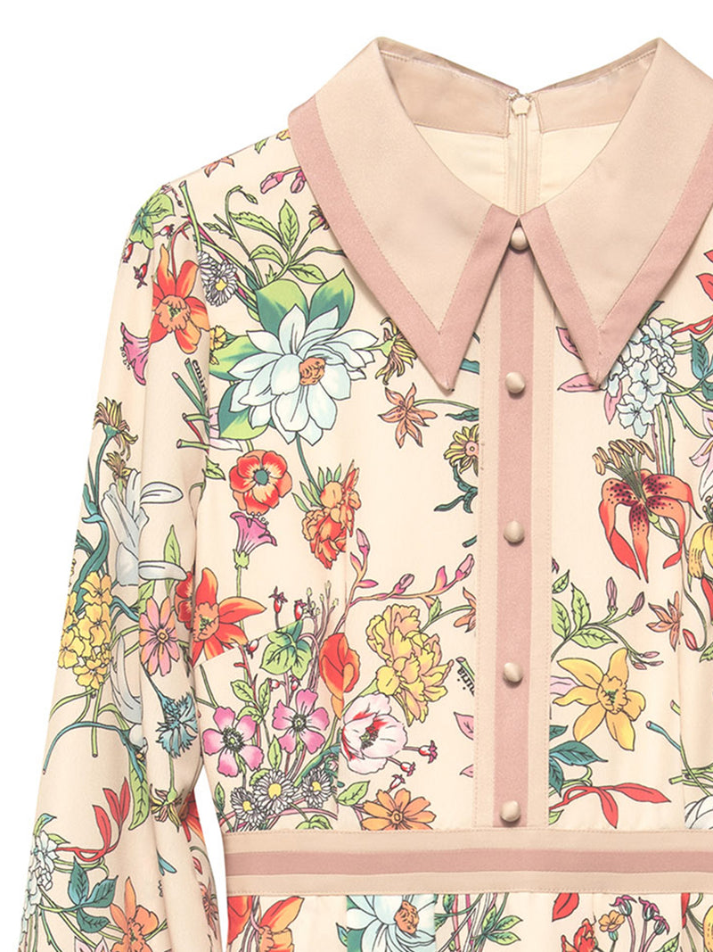 Floral motif shirt one-piece | エミリアウィズ 公式オンラインストア