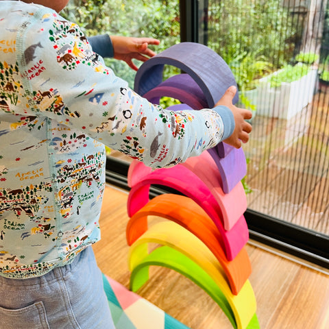 Wooden Rainbow Stacker