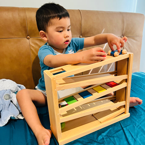 wooden car ramp racer