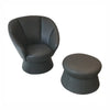 Picture of Leather Swiveling Lounge Chair & Ottoman