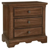 Picture of Heritage Nightstand With 3 Drawers in Amish Cherry