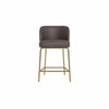 Picture of Graham Leather Metal Framed Upholstered Counter Stool - Set of 3