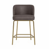 Picture of Graham Leather Metal Framed Upholstered Counter Stool - Set of 2