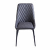 Picture of Metal Leg Upholstered Dining Chair In Charcoal (Set of 6)