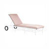 Picture of Frances White Chaise, Blush Pink