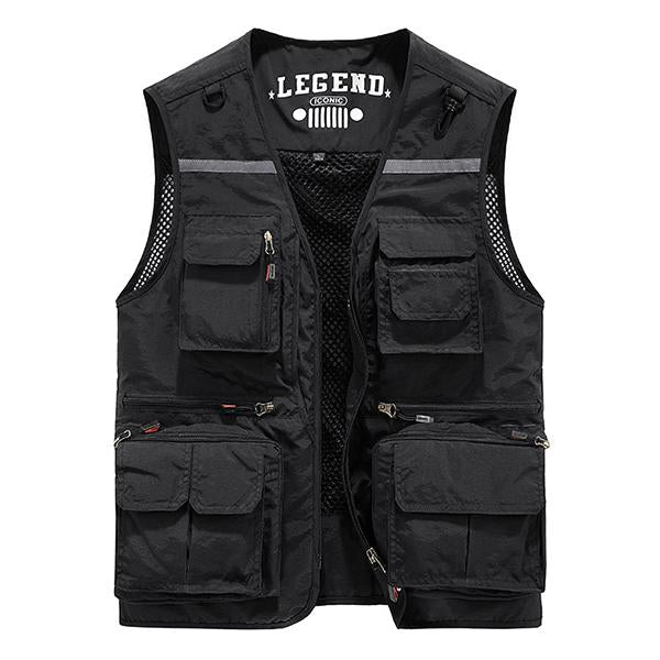 Men's Multi-pocket Tactical Cargo Vest 53117159M – Manlytshirt