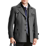 Men's Solid Color Lapel Long Sleeve Jacket 81578320X