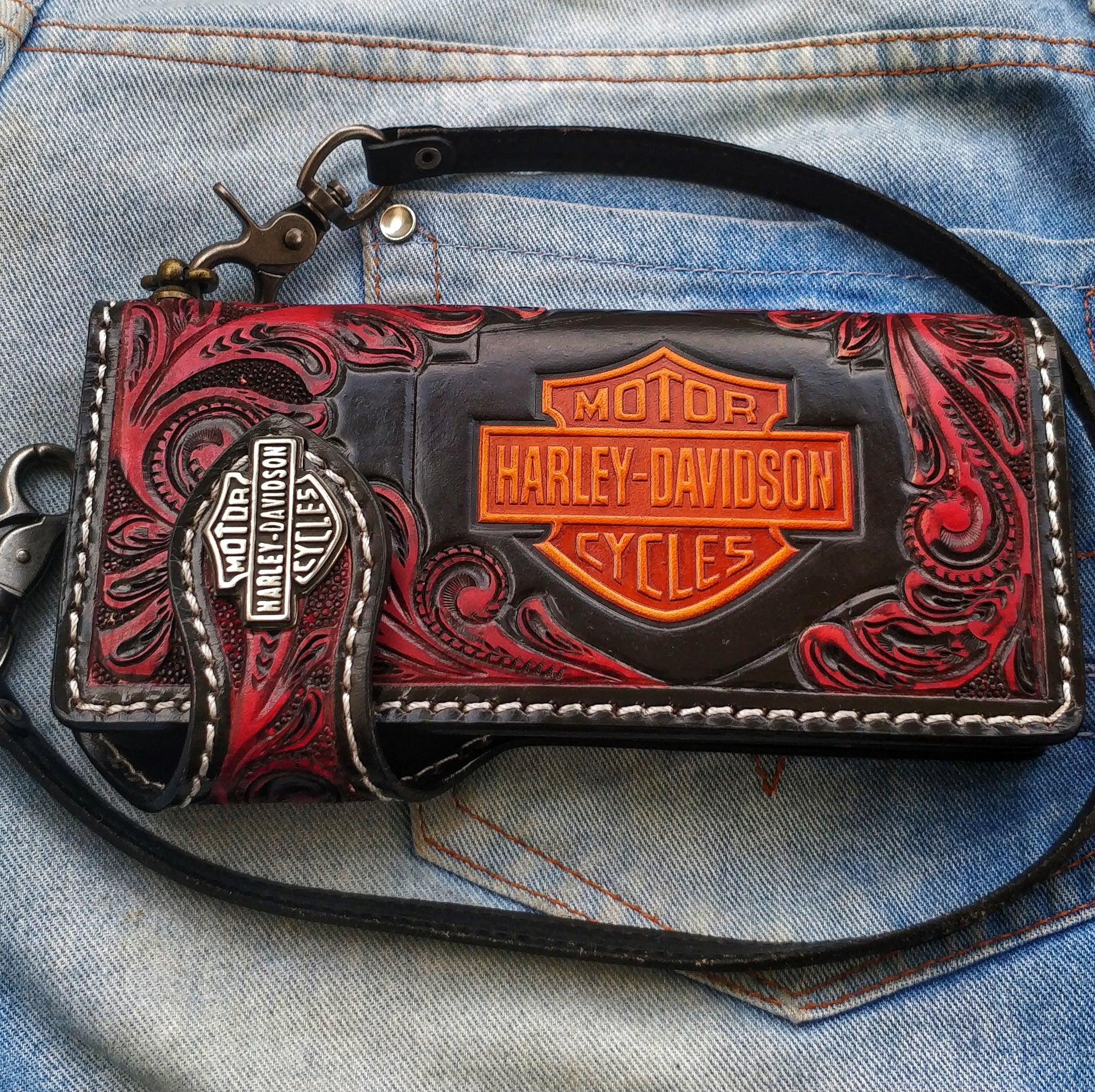 Easy Riders Custom Handmade Leather Biker Wallet | The Original comicsahoy.com - Biker Wallets