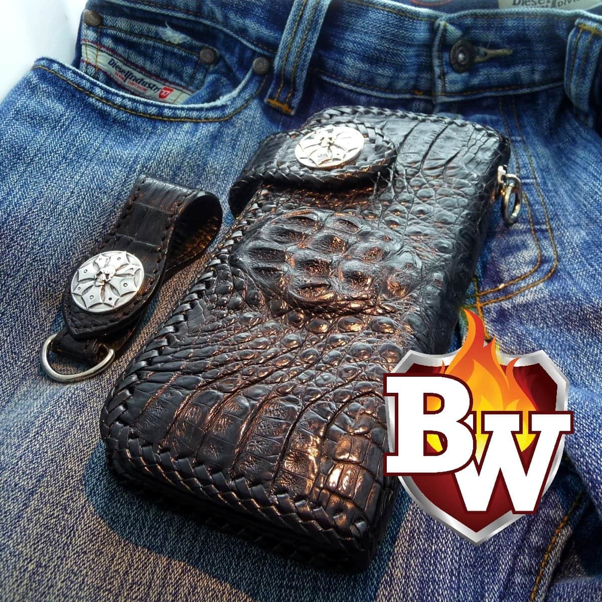 Plain Jane Exotic 8-inch Custom Handmade Men&#39;s Biker Wallet | The Original 0 ...