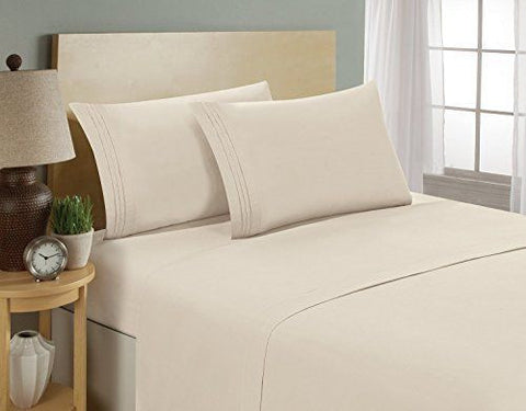 Split Cal King Sheets, California Split King Sheets, 1800 Thread Count – Bedsheet Overstock